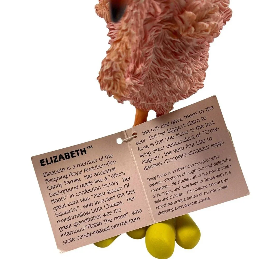 Vintage Pink Flamingo Bird Elizabeth 6.5" Bobblehead Tropical Funny Collectible - Picture 11 of 11